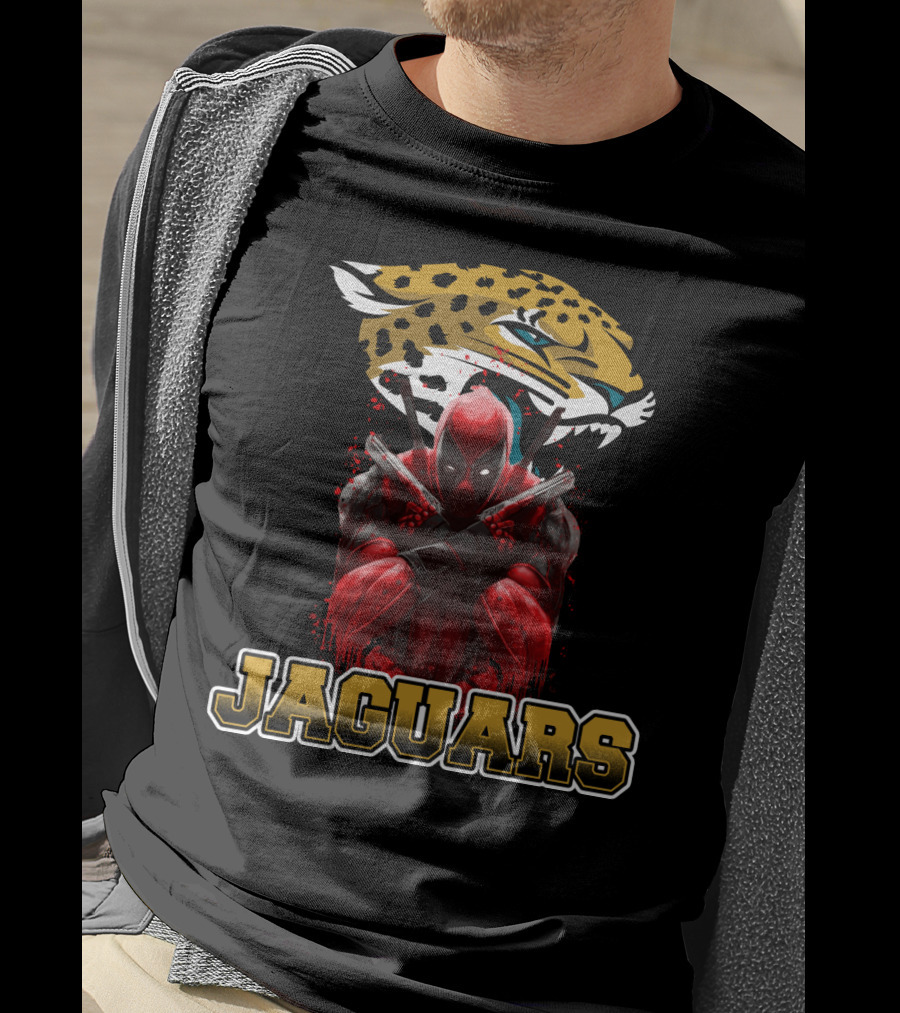 Jacksonville Jaguars NFL Team And Deadpool Crossover T-Shirt