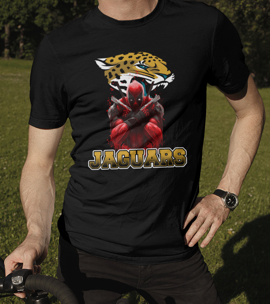 Jacksonville Jaguars NFL Team And Deadpool Crossover T-Shirt