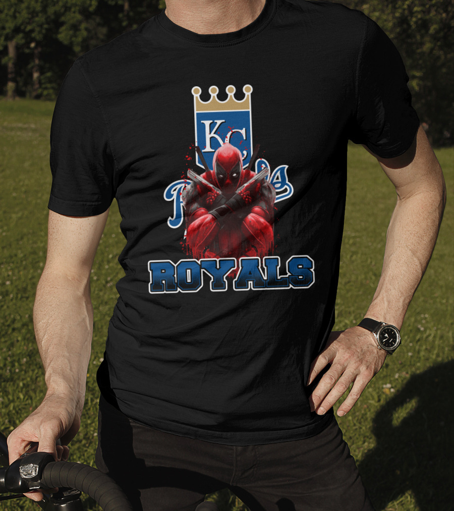 Royals KC Kansas City Deadpool Mashup Fan Crossover T-Shirt