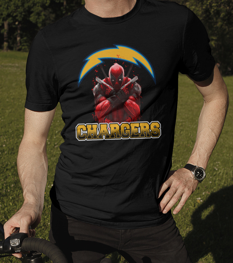 Los Angeles Chargers Deadpool Crossover Fandom T-Shirt
