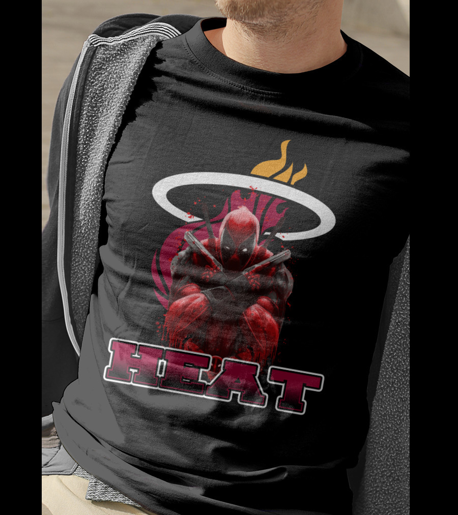 Miami Heat Deadpool Crossover Fans T-Shirt