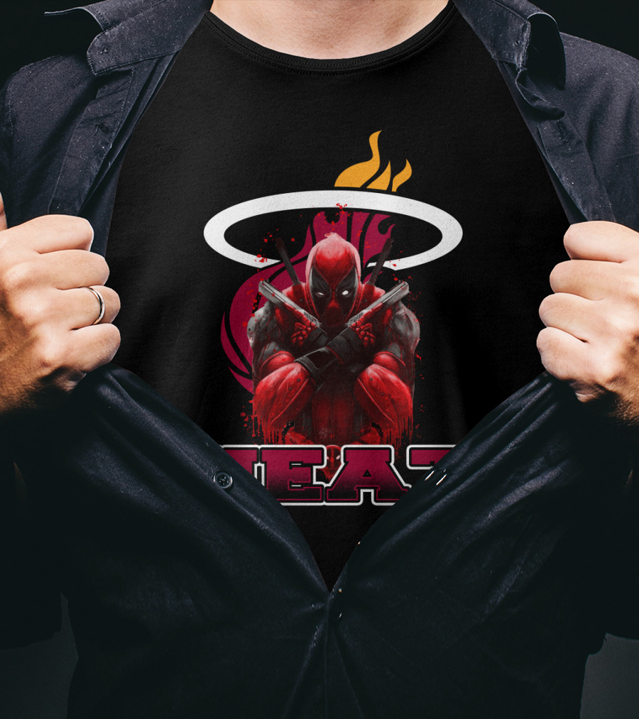 Miami Heat Deadpool Crossover Fans T-Shirt