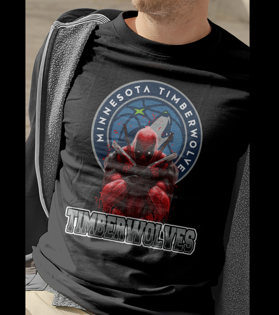 Minnesota Timberwolves Deadpool Crossover Fan T-Shirt