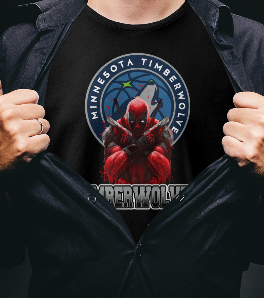 Minnesota Timberwolves Deadpool Crossover Fan T-Shirt