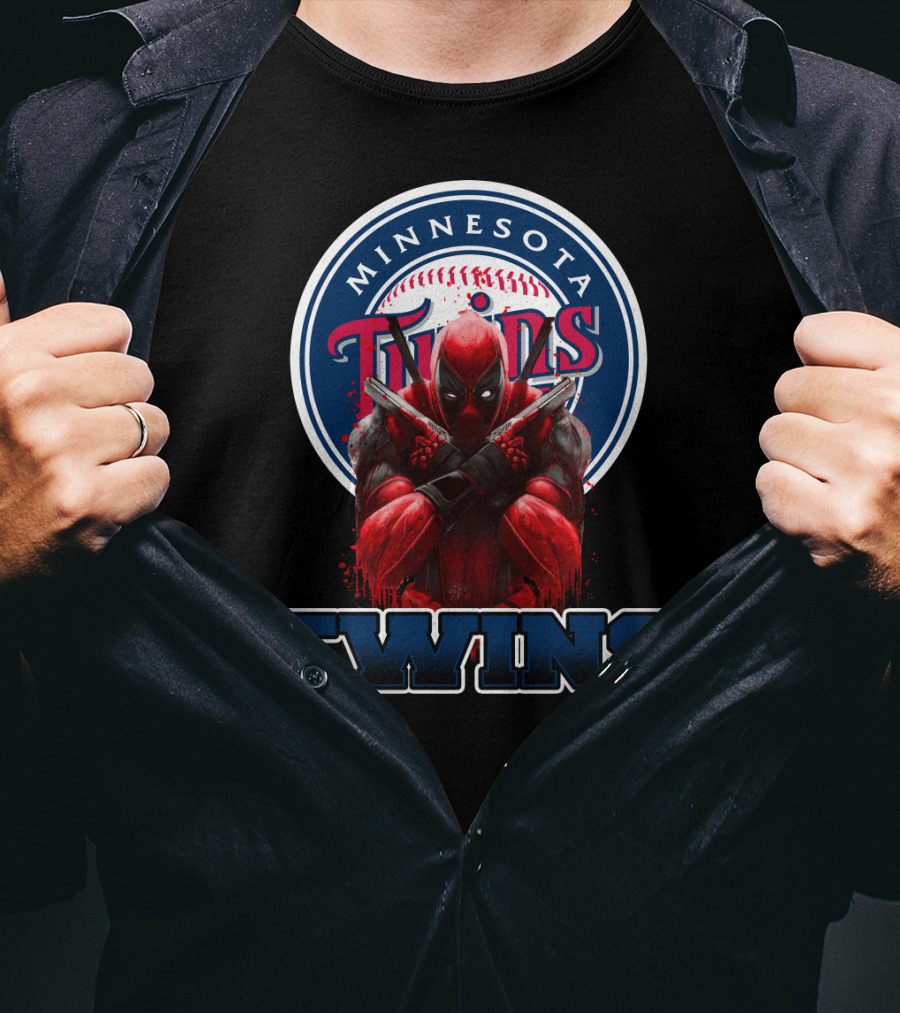 Minnesota Twins Deadpool Crossover For Fans T-Shirt
