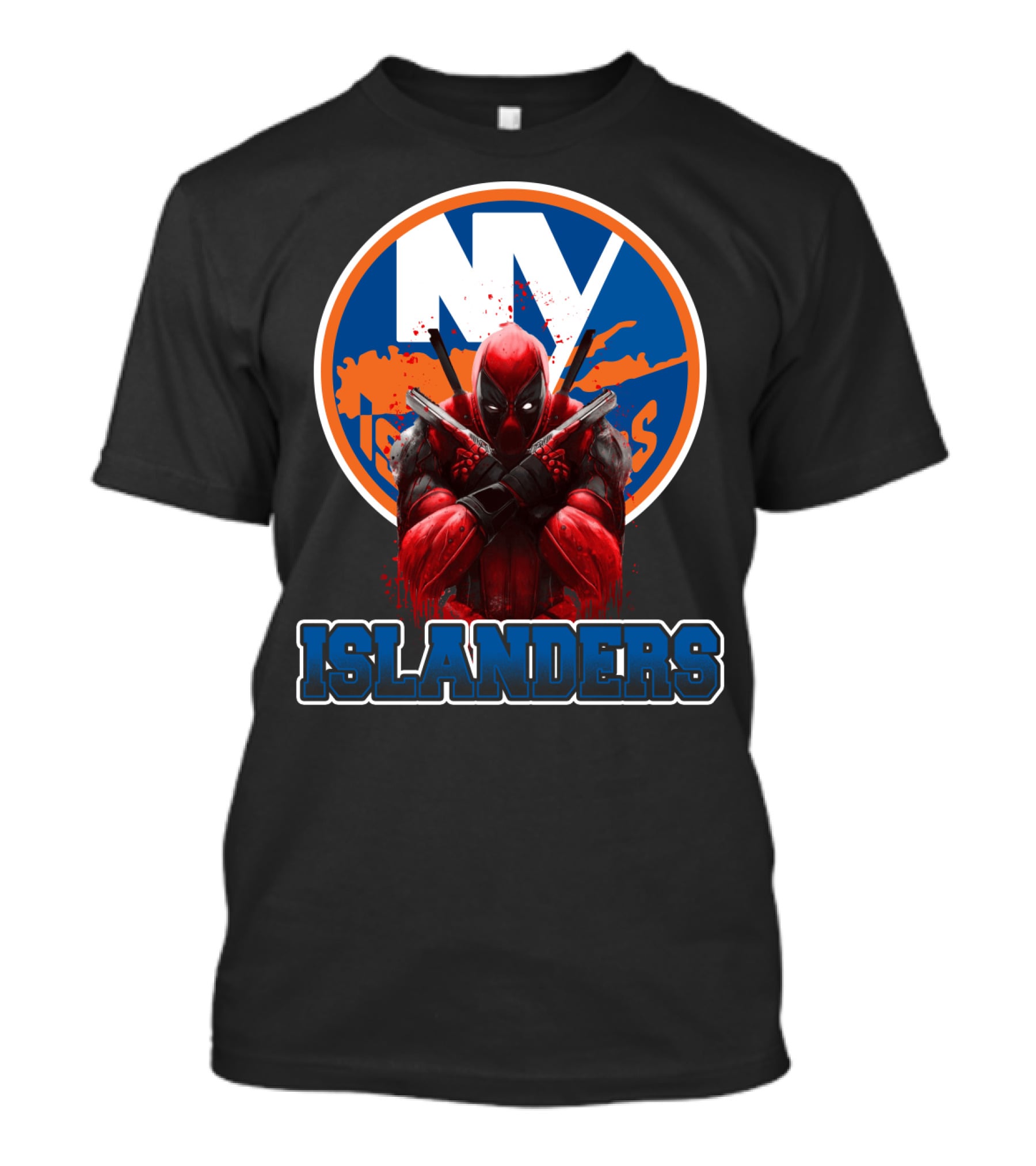 New York Islanders Deadpool Crossover Fans T-Shirt