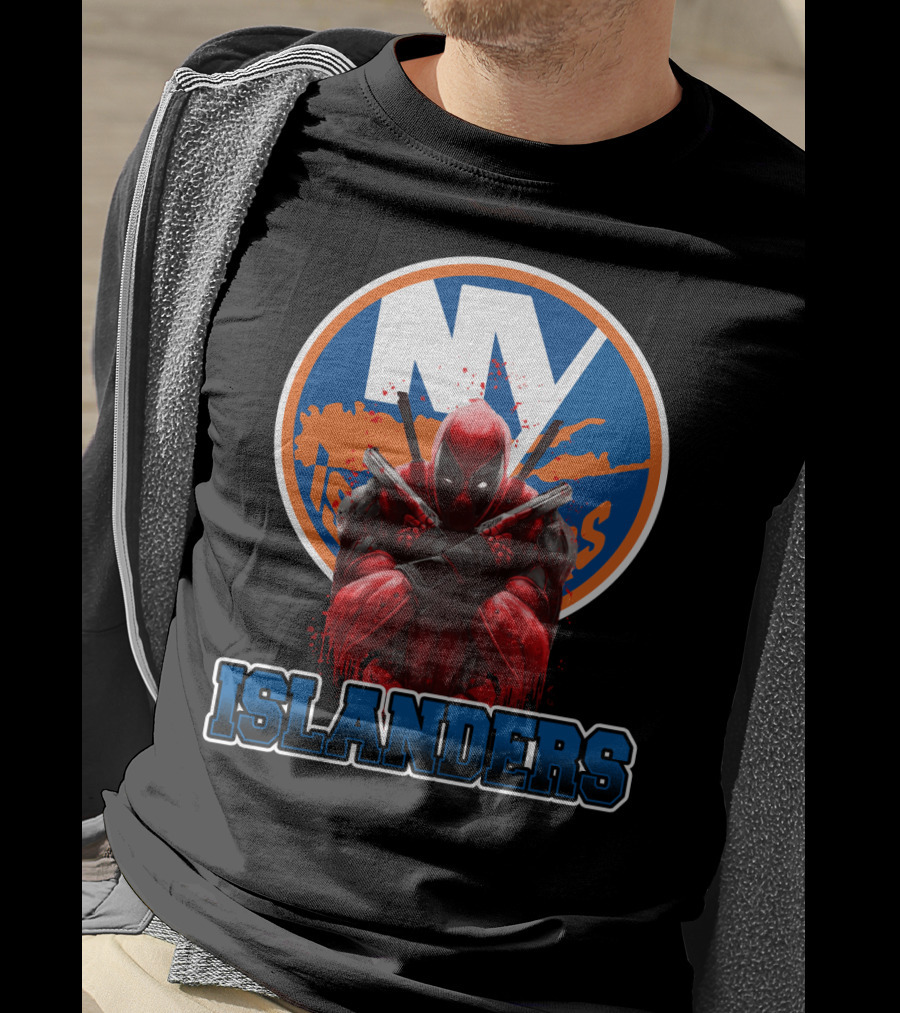 New York Islanders Deadpool Crossover Fans T-Shirt