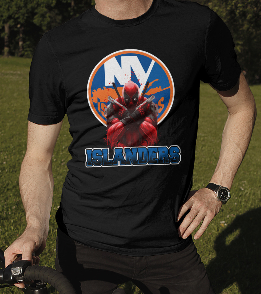 New York Islanders Deadpool Crossover Fans T-Shirt
