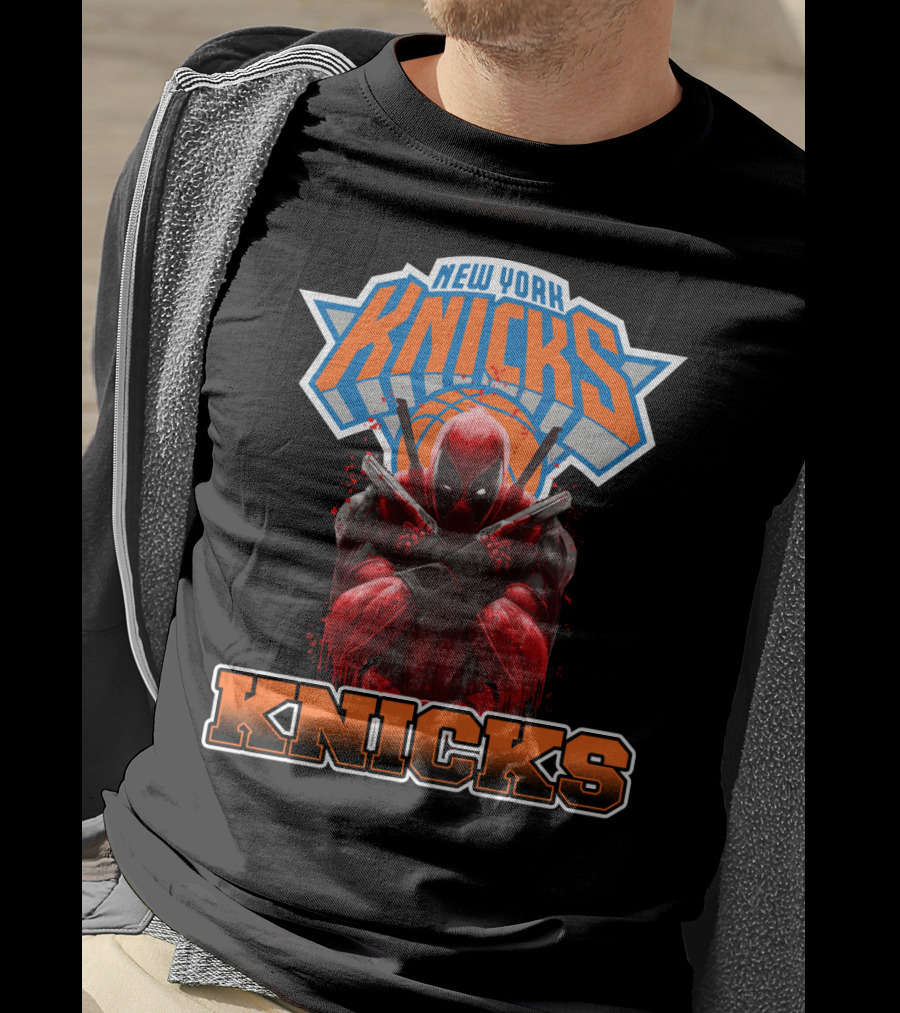New York Knicks Deadpool Crossover Basketball Fans T-Shirt