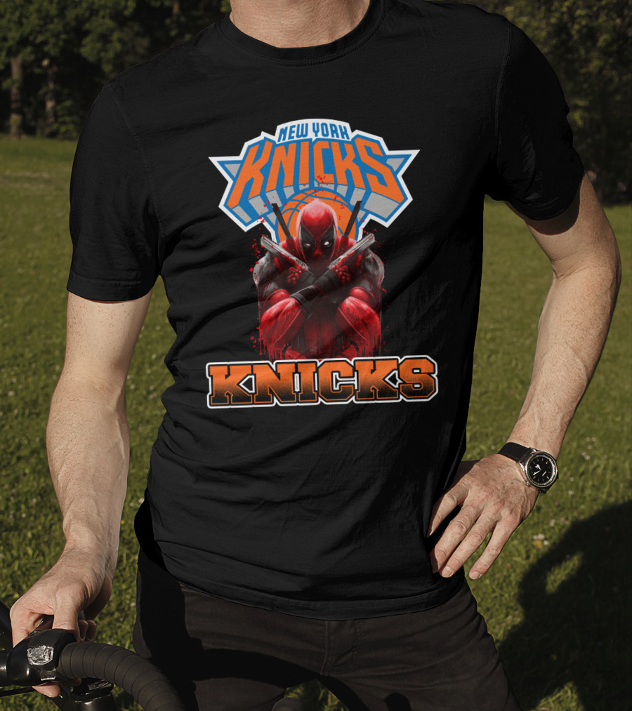New York Knicks Deadpool Crossover Basketball Fans T-Shirt