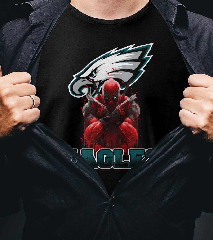 Philadelphia Eagles Deadpool Mashup Fans T-Shirt