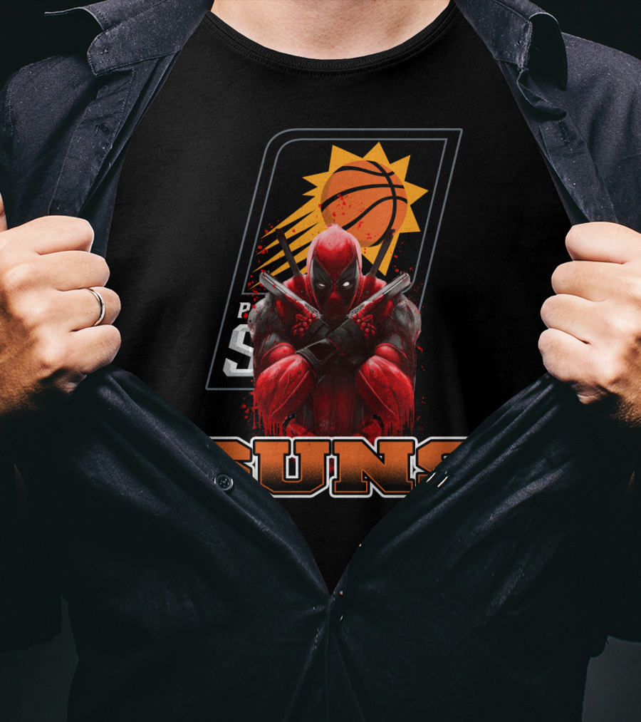 Phoenix Suns Basketball Deadpool Crossover Fan T-Shirt
