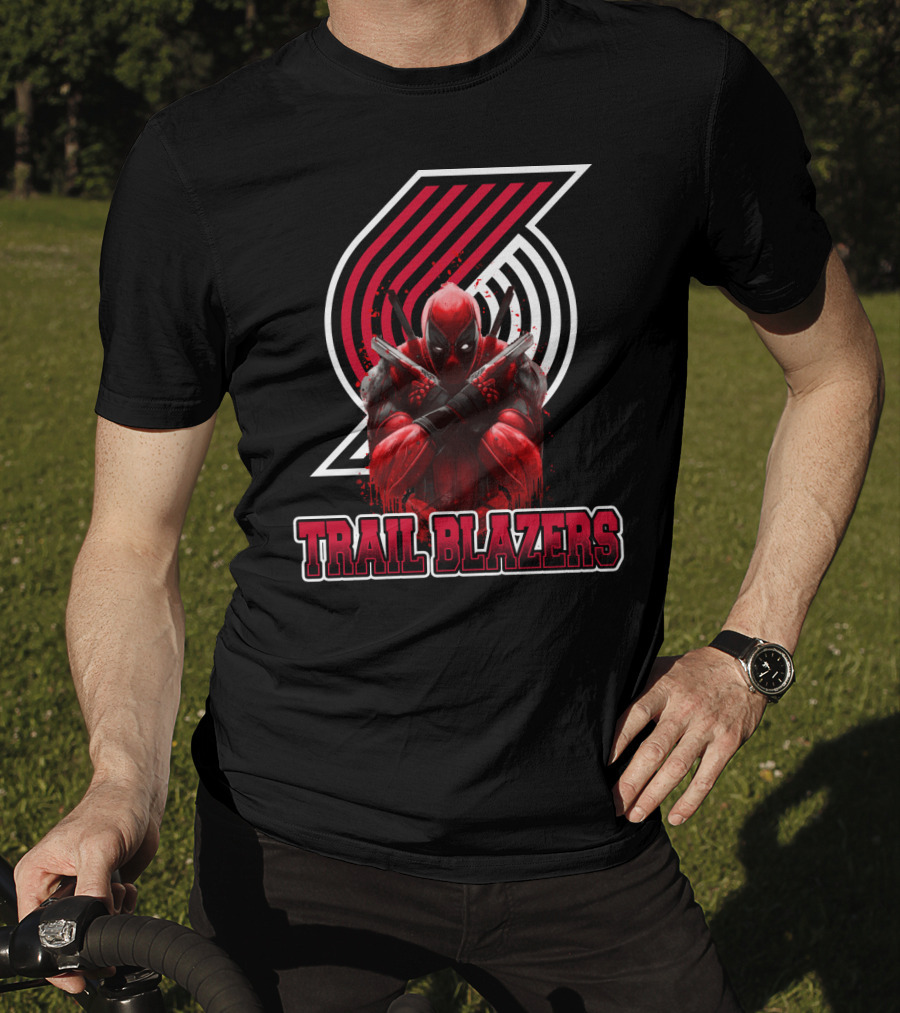 Trail Blazers Deadpool Crossover Fans Love T-Shirt