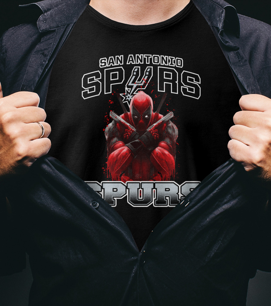 San Antonio Spurs Deadpool Crossover Fan T-Shirt