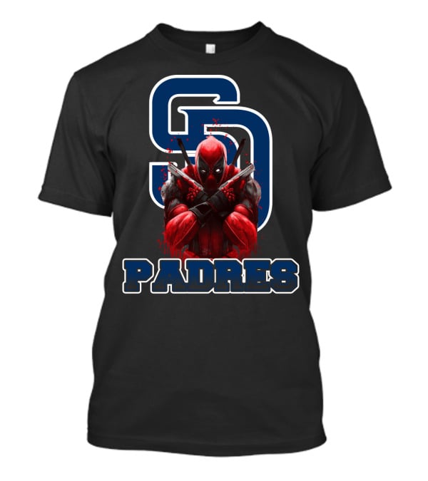 SD Padres Red Masked Character Crossover T-Shirt