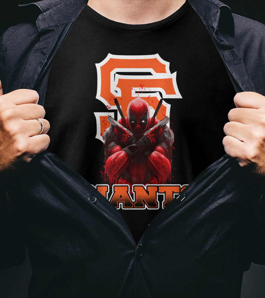 San Francisco Giants Deadpool Crossover Fans T-Shirt
