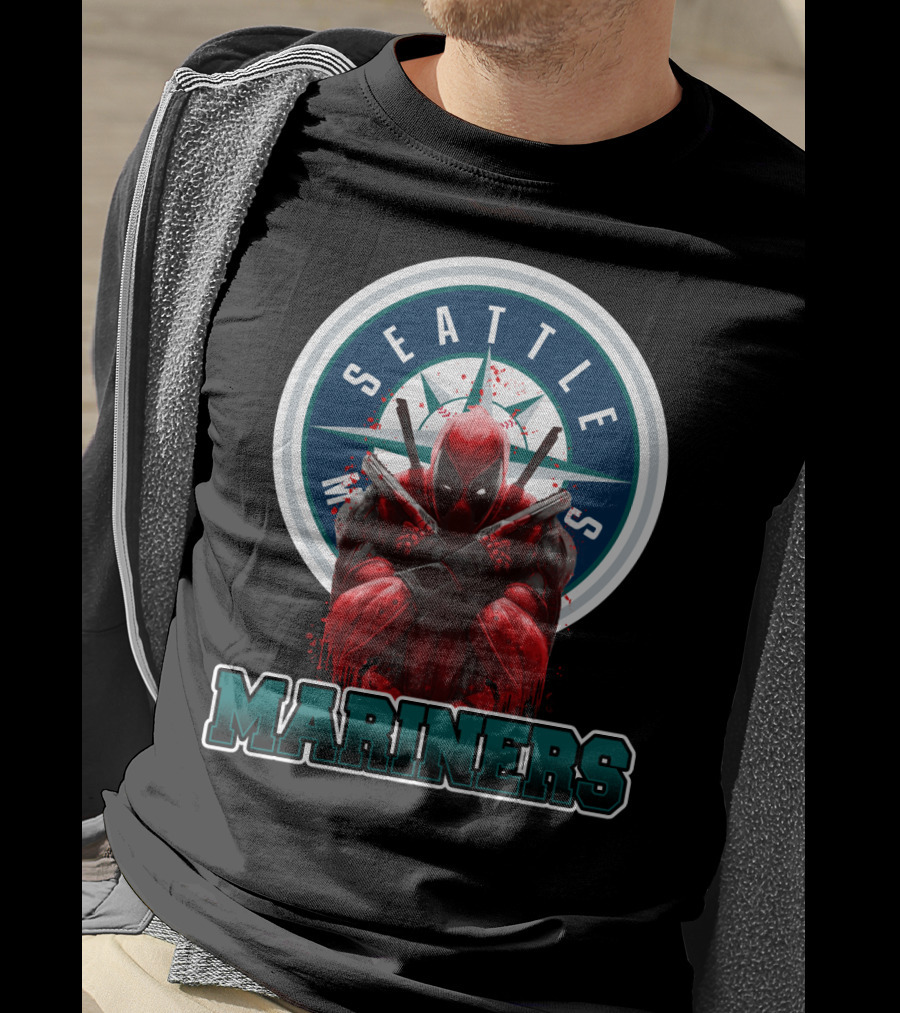 Seattle Mariners Deadpool Mashup Mariners Fan Gear T-Shirt