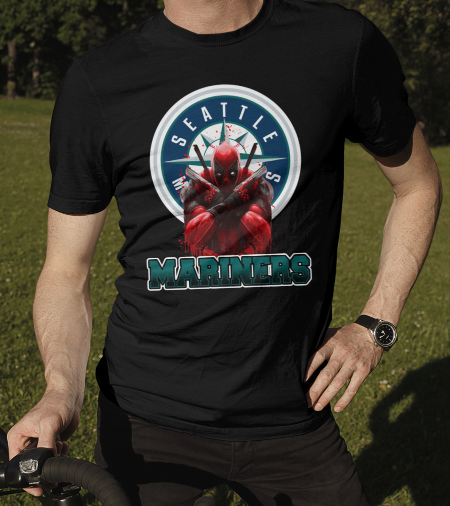 Seattle Mariners Deadpool Mashup Mariners Fan Gear T-Shirt