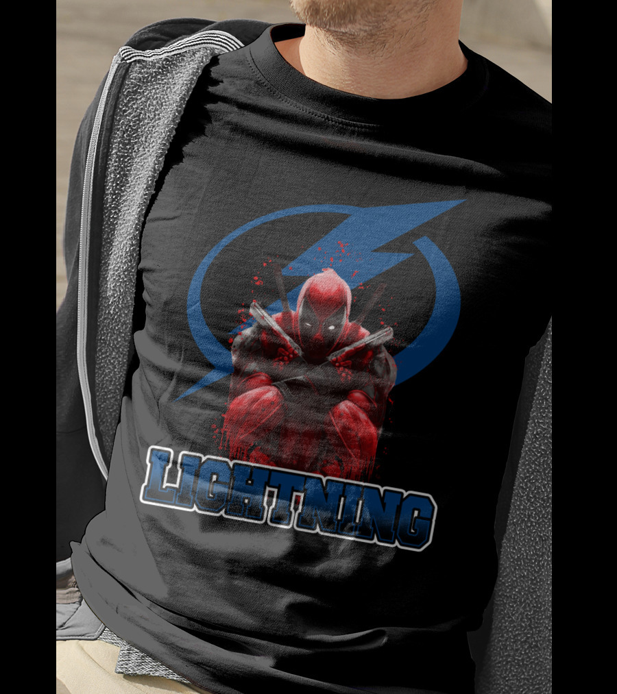 Tampa Bay Lightning Deadpool Crossover Fans T-Shirt