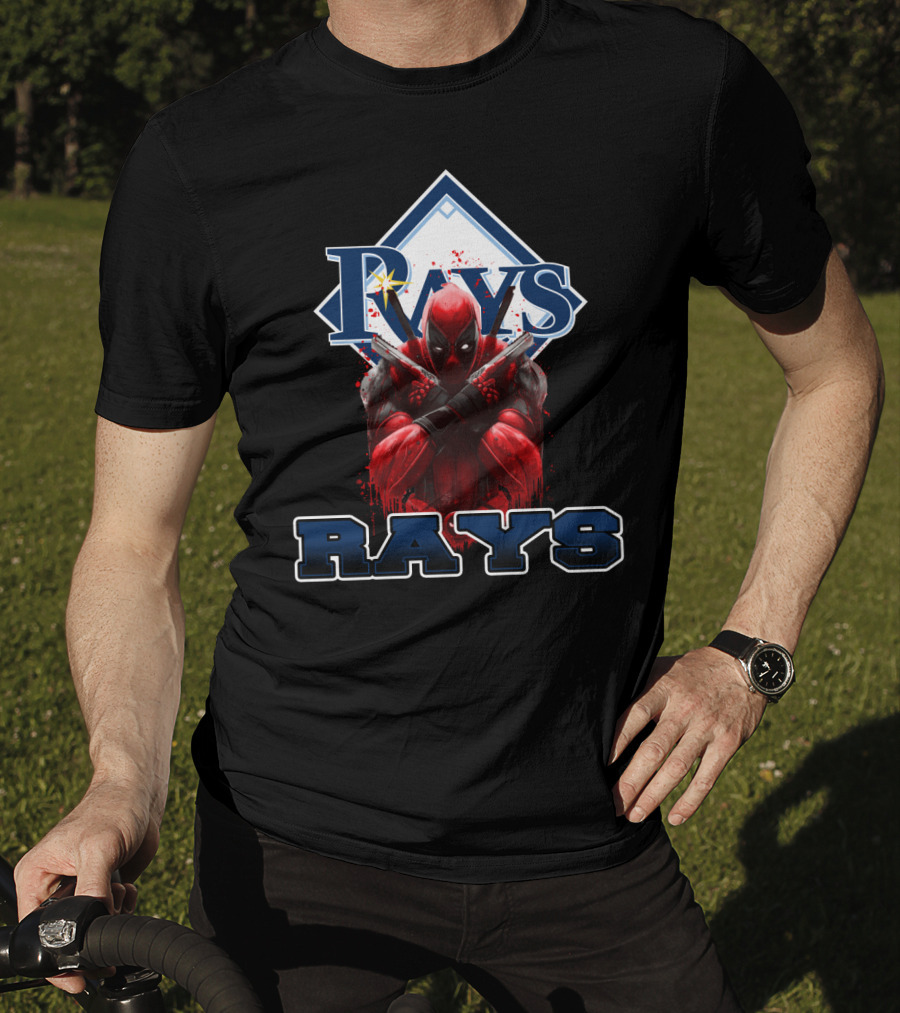 Deadpool Meets Rays Baseball Fans Collaboration Featuring Iconic Rays T-Shirt
