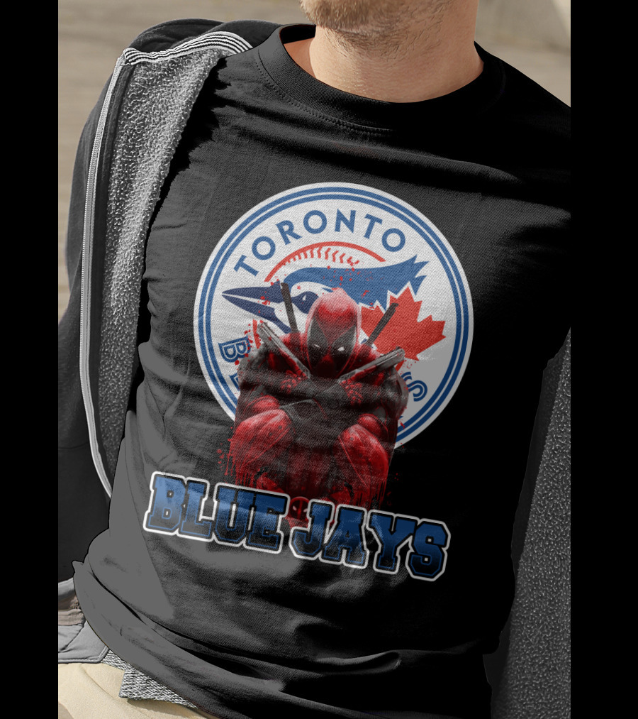 Toronto Blue Jays Deadpool Crossover Fan T-Shirt