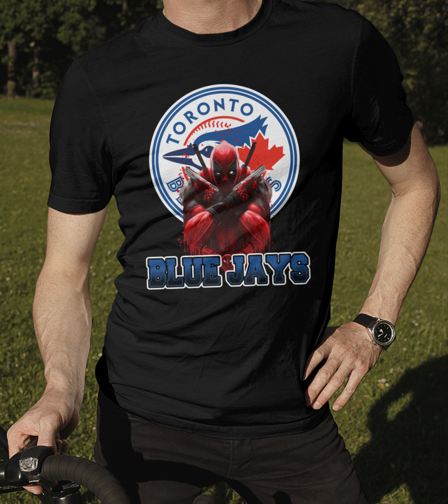 Toronto Blue Jays Deadpool Crossover Fan T-Shirt