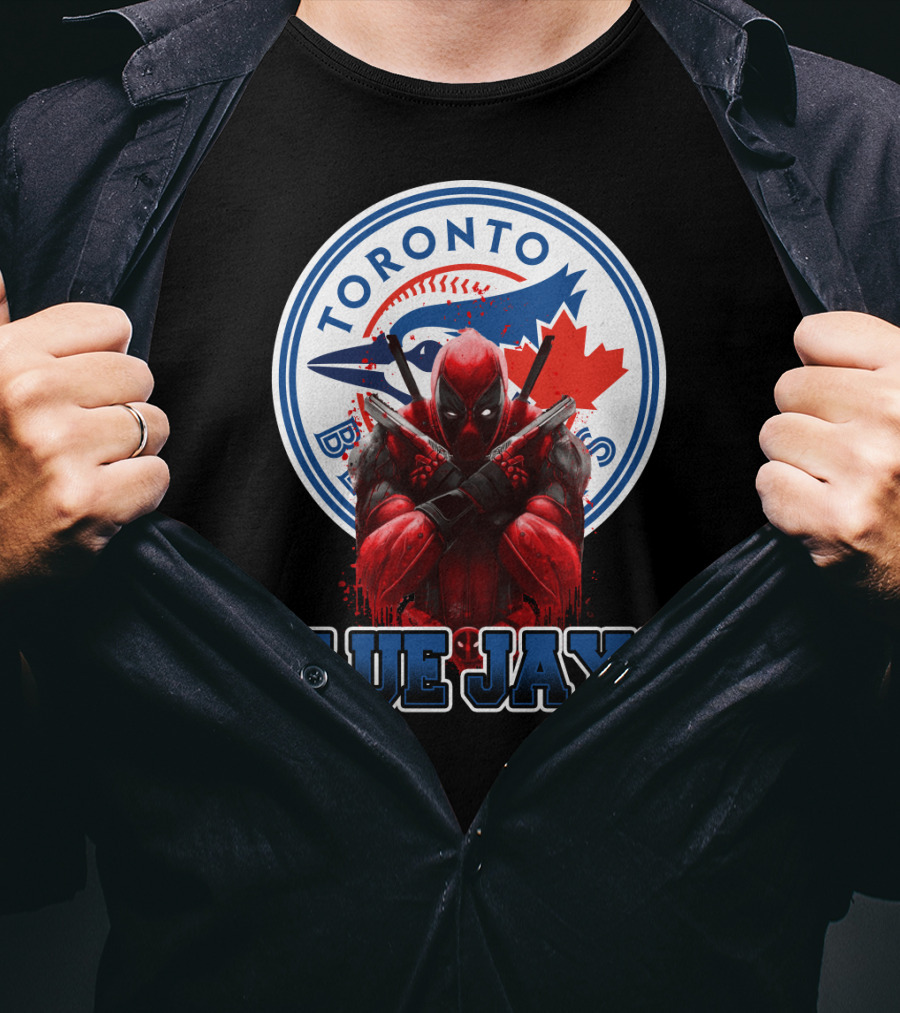 Toronto Blue Jays Deadpool Crossover Fan T-Shirt