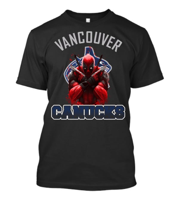 Vancouver Canucks Deadpool Crossover Fans Combo T-Shirt
