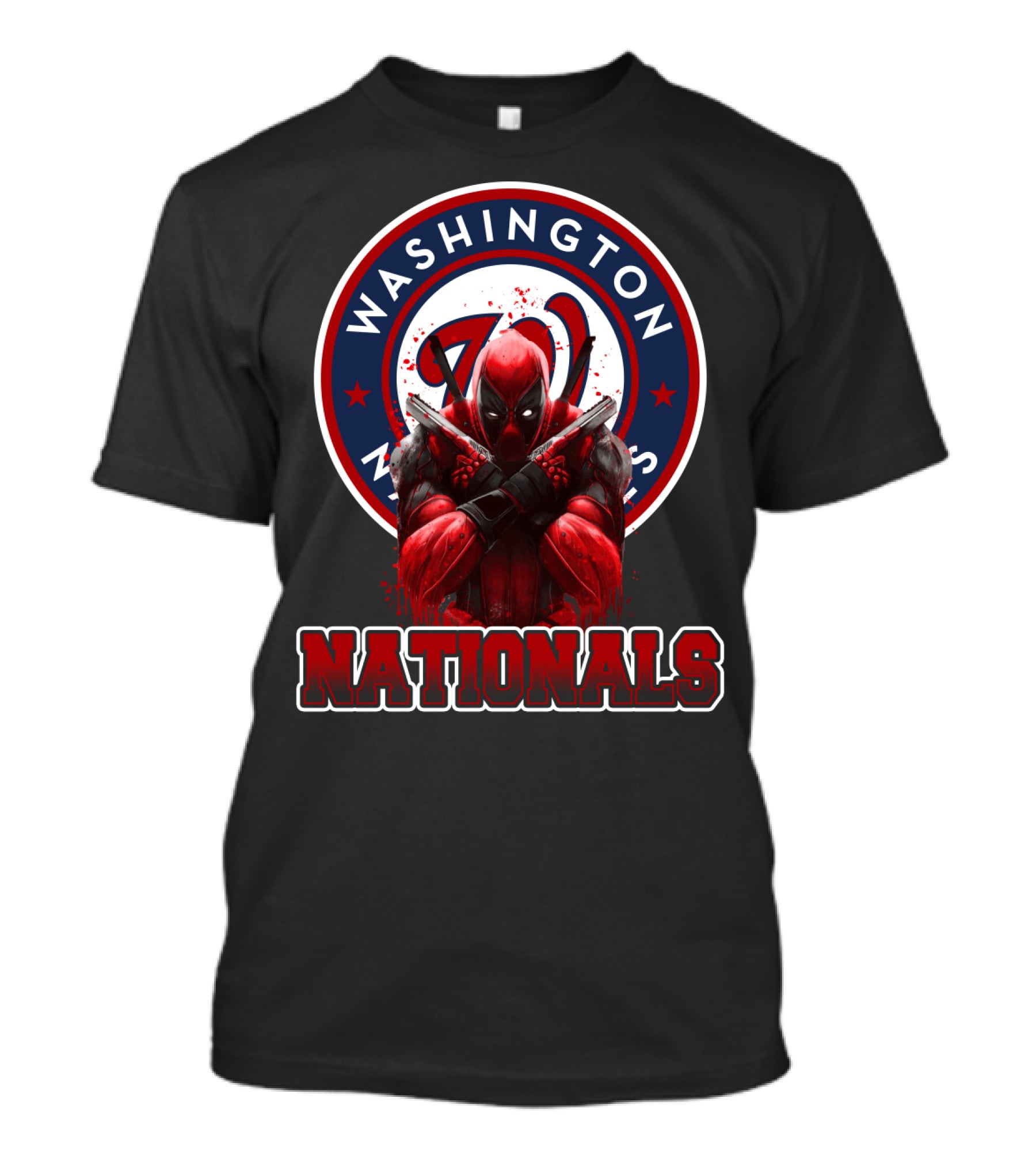 Washington Nationals Deadpool Crossover Fan Merchandise T-Shirt