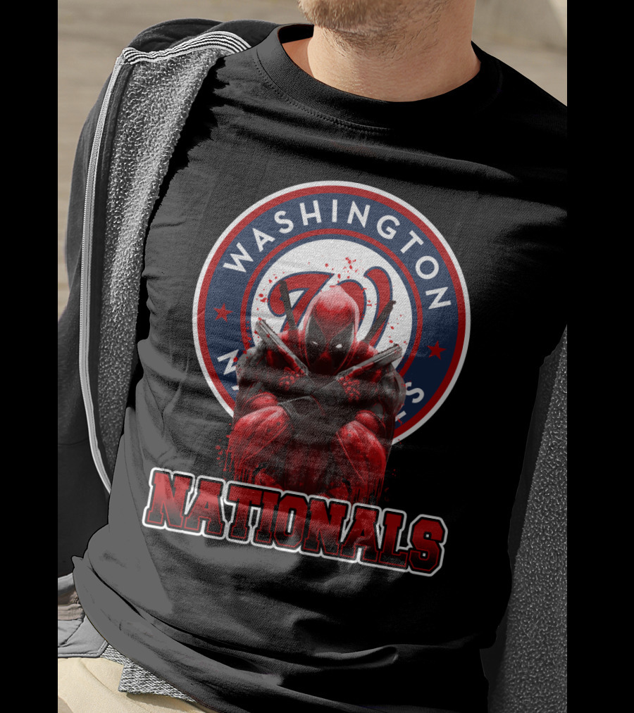 Washington Nationals Deadpool Crossover Fan Merchandise T-Shirt