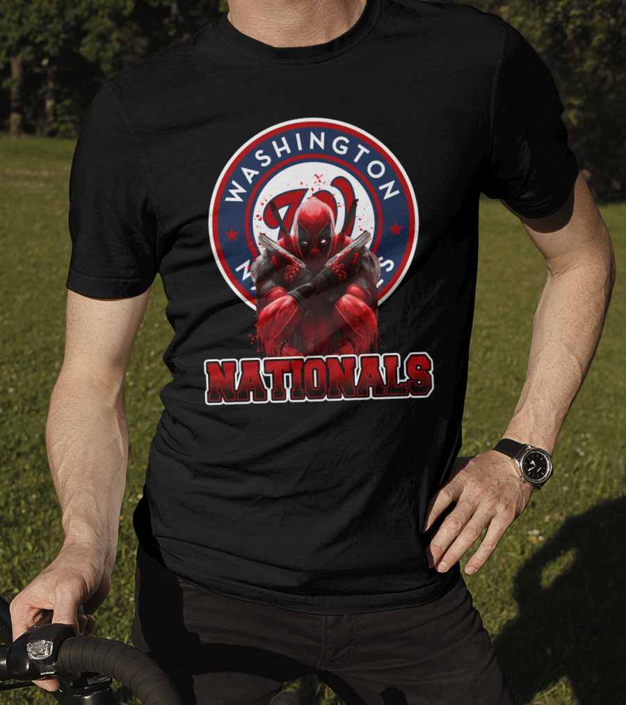 Washington Nationals Deadpool Crossover Fan Merchandise T-Shirt
