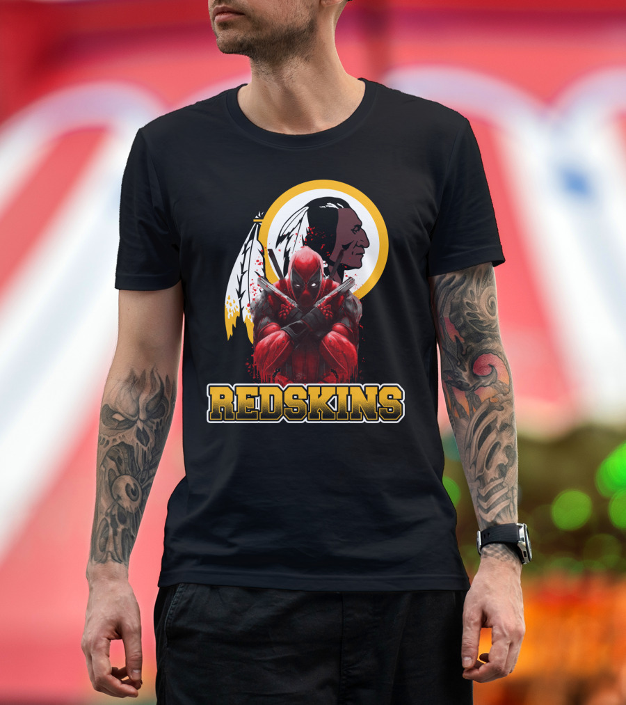 Redskins Deadpool Crossover Nfl Superhero T-Shirt