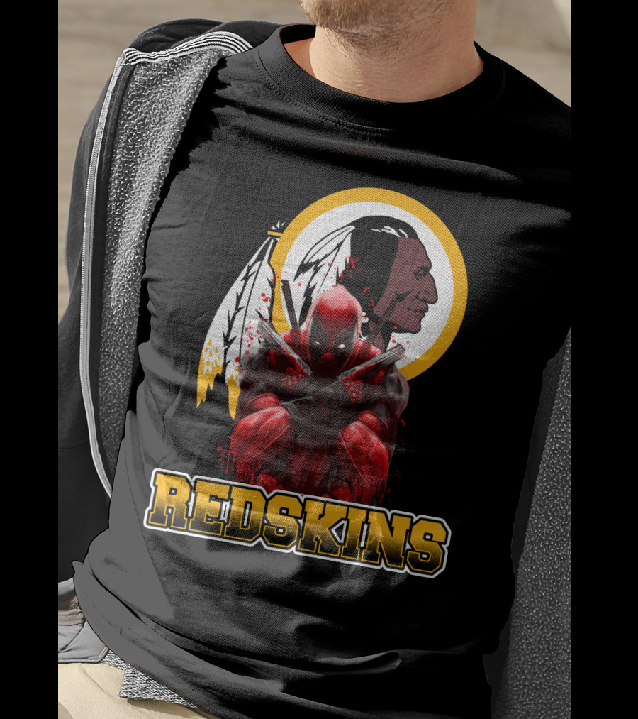 Redskins Deadpool Crossover Nfl Superhero T-Shirt