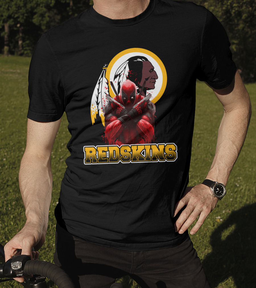 Redskins Deadpool Crossover Nfl Superhero T-Shirt