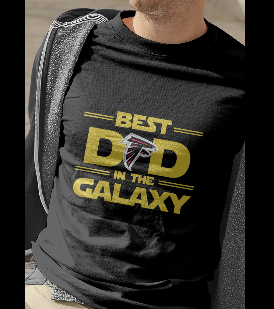 Best Dad In The Galaxy With Atlanta Falcons T-Shirt