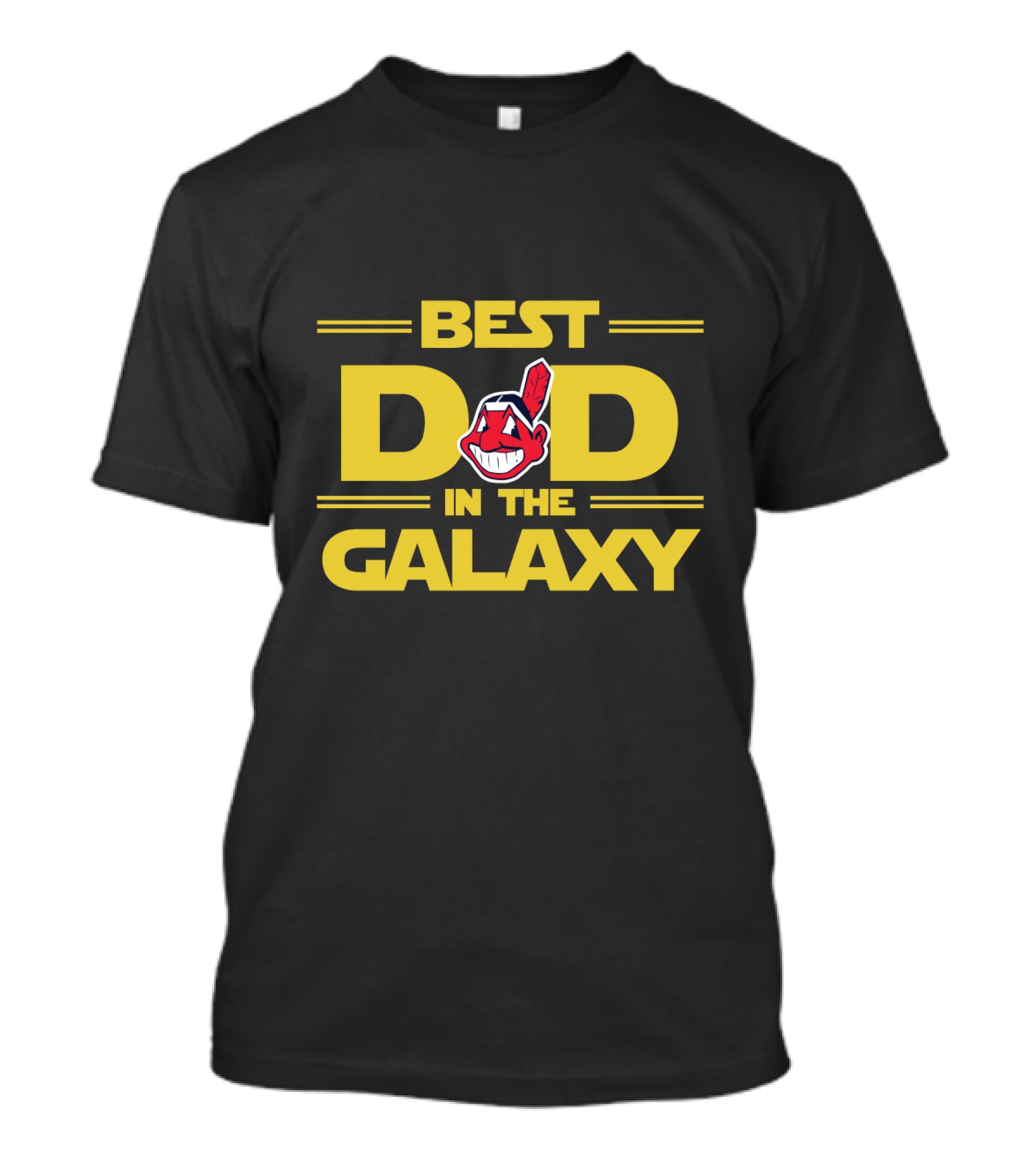 Best Dad In The Galaxy With Cleveland Baseball Team T-Shirt
