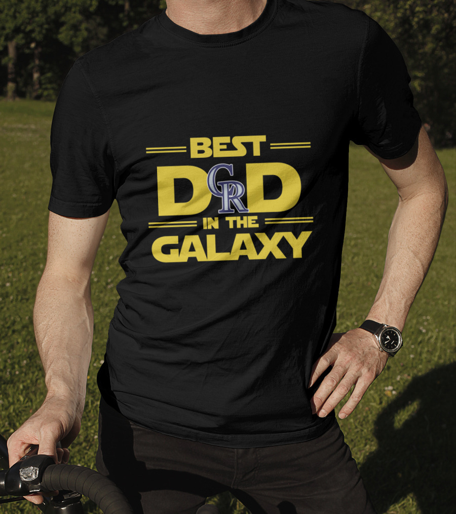 Best Dad In The Galaxy Colorado Rockies CR T-Shirt
