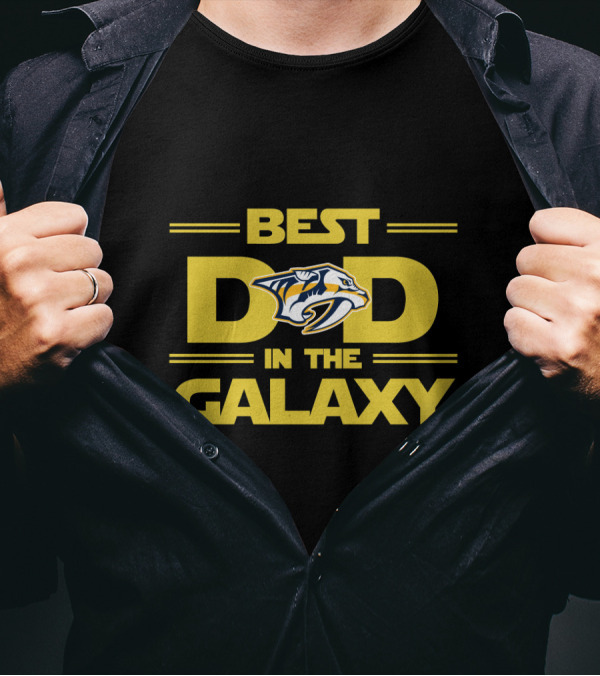 Best Dad In The Galaxy Nashville Predators T-Shirt