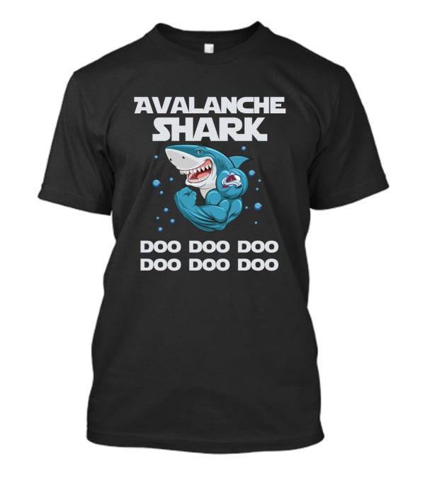 Avalanche Shark Colorado Doo Doo Doo Nhl T-Shirt