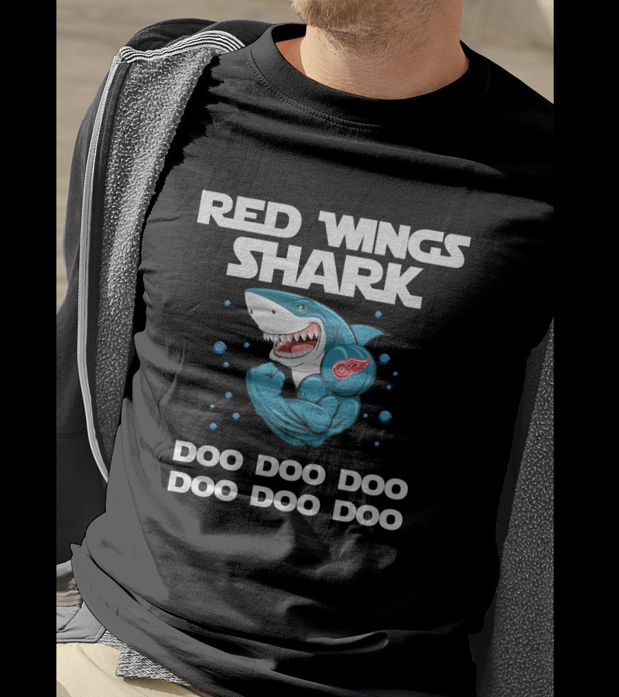 Red Wings Shark Doo Doo Doo Detroit NHL T-Shirt
