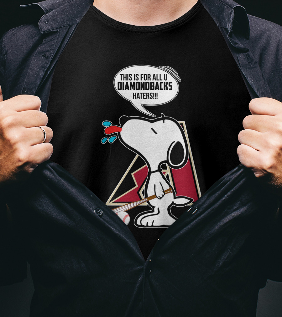 Snoopy Diamondbacks Fans Rallying Against Haters With Baseball Bat T-Shirt