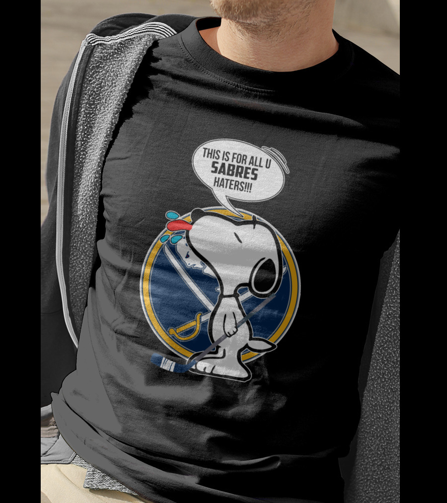 Snoopy Buffalo Sabres Haters Message T-Shirt
