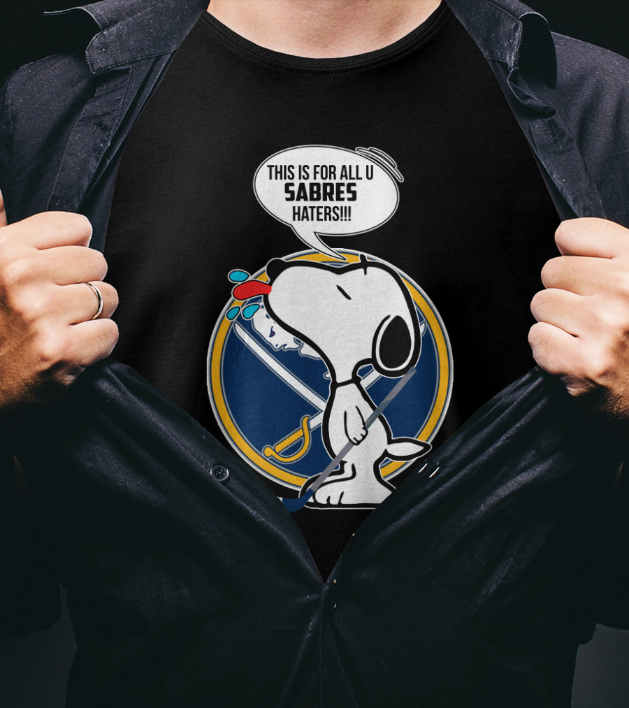 Snoopy Buffalo Sabres Haters Message T-Shirt