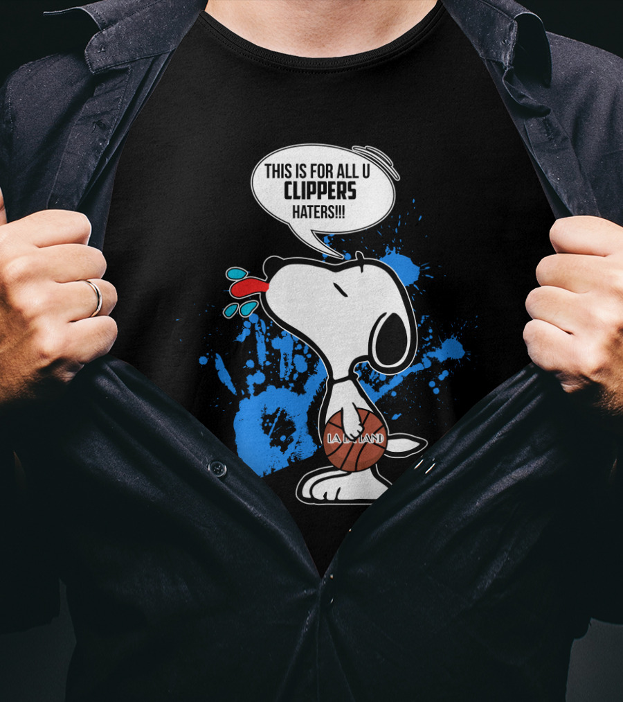 Snoopy La La Land Clippers Haters Basketball Fanart T-Shirt