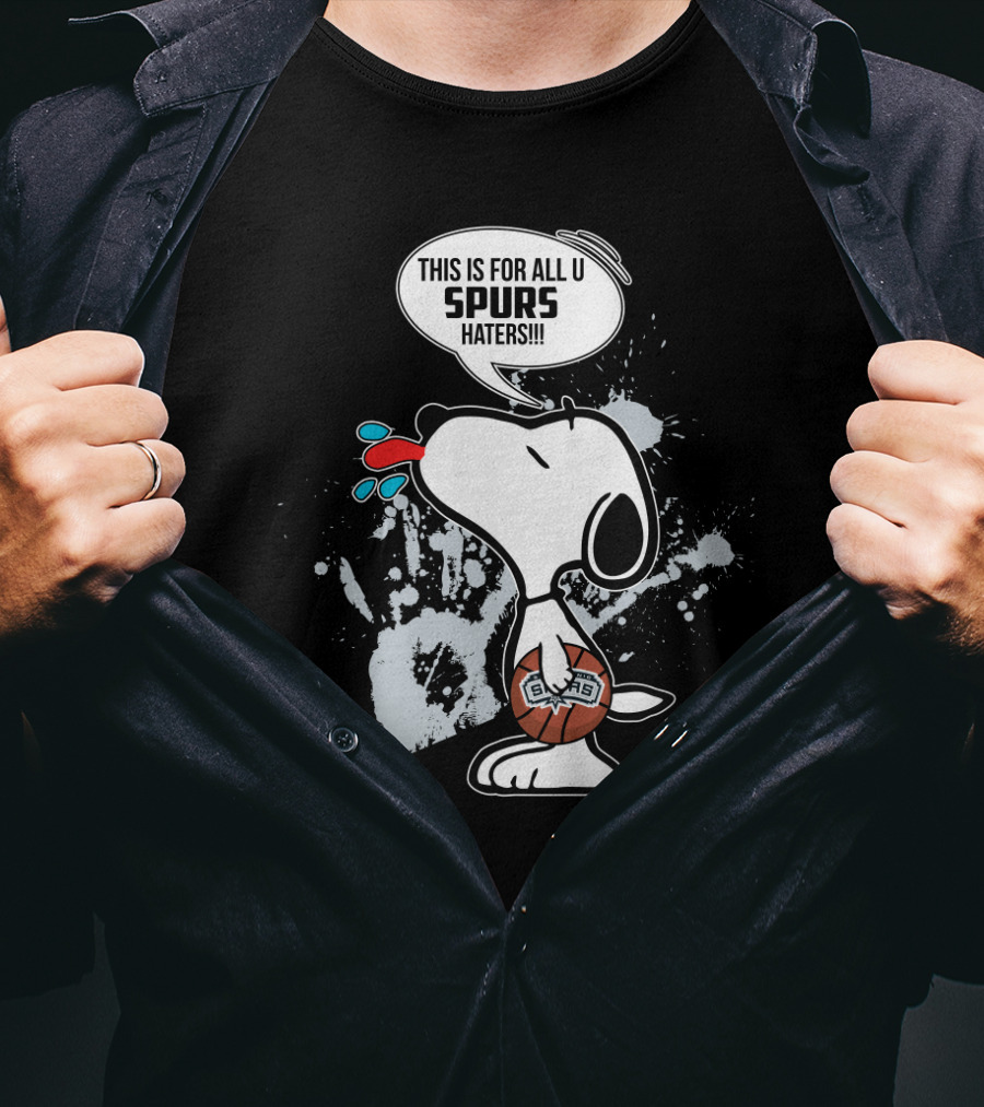Snoopy Spurs Haters Basketball Fan Statement T-Shirt