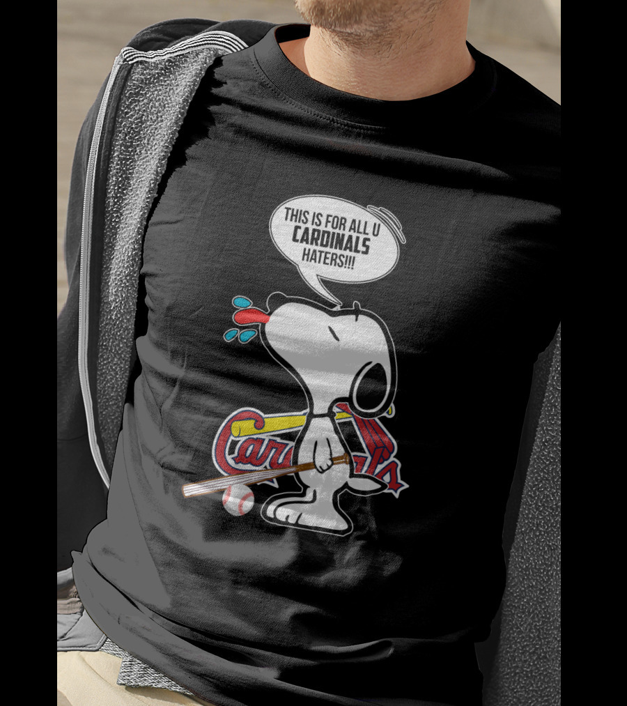 Snoopy MLB Cardinals Defense St. Louis Baseball Fans T-Shirt