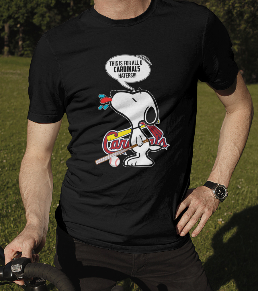 Snoopy MLB Cardinals Defense St. Louis Baseball Fans T-Shirt