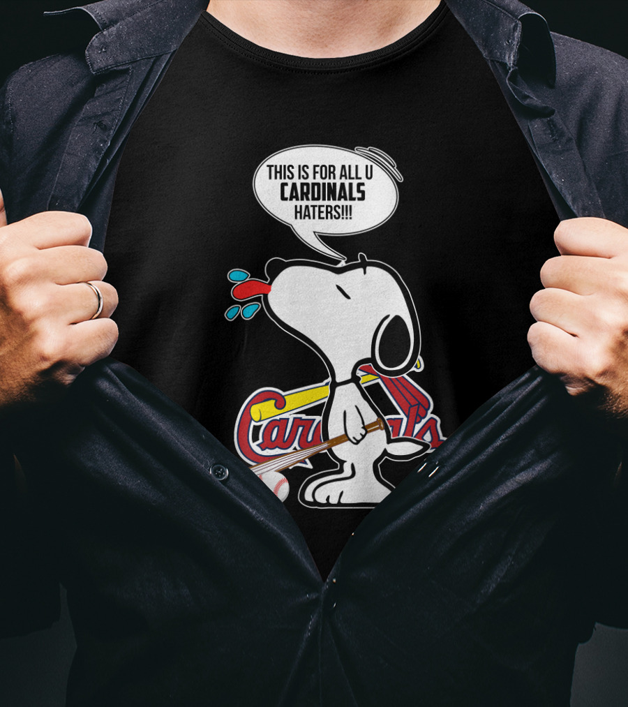 Snoopy MLB Cardinals Defense St. Louis Baseball Fans T-Shirt
