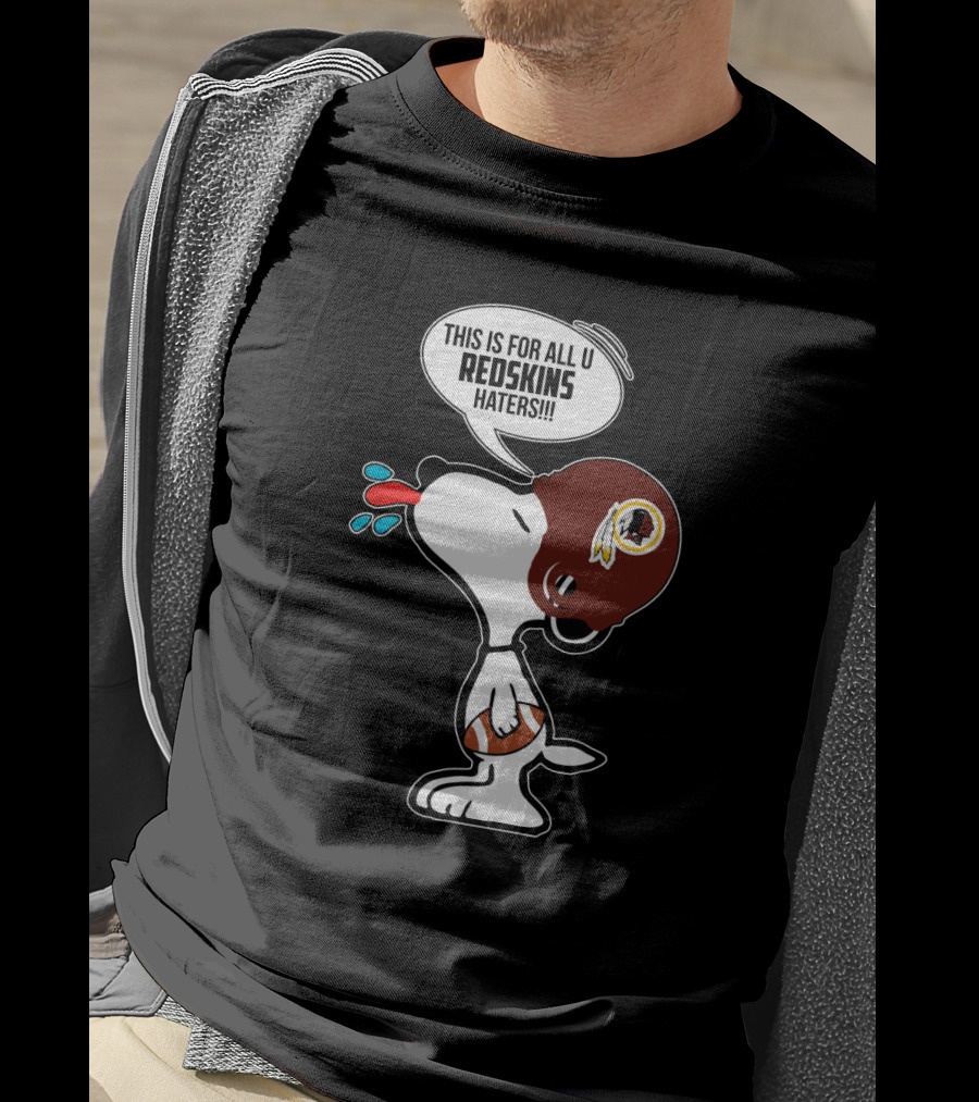 Snoopy Redskins Haters Speech Bubble Washington Redskins Football Fan T-Shirt