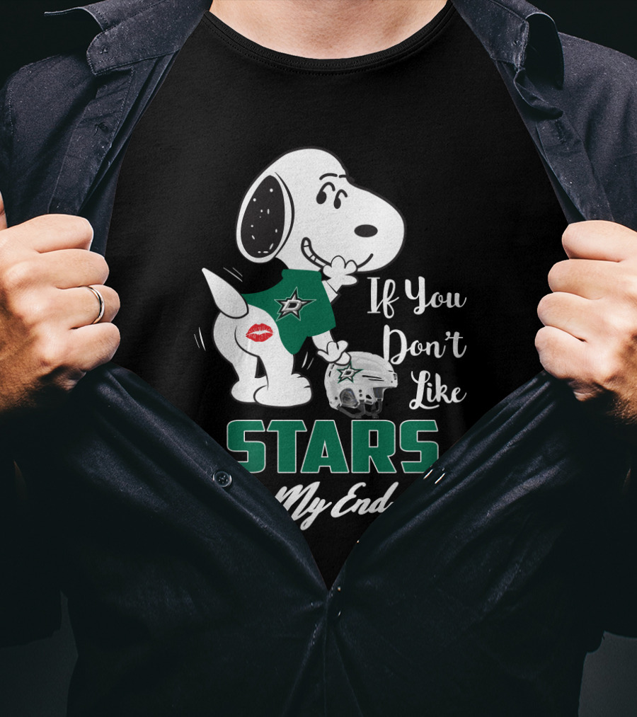 Snoopy Dallas Stars If You Don’t Like Stars Kiss My Endzone T-Shirt